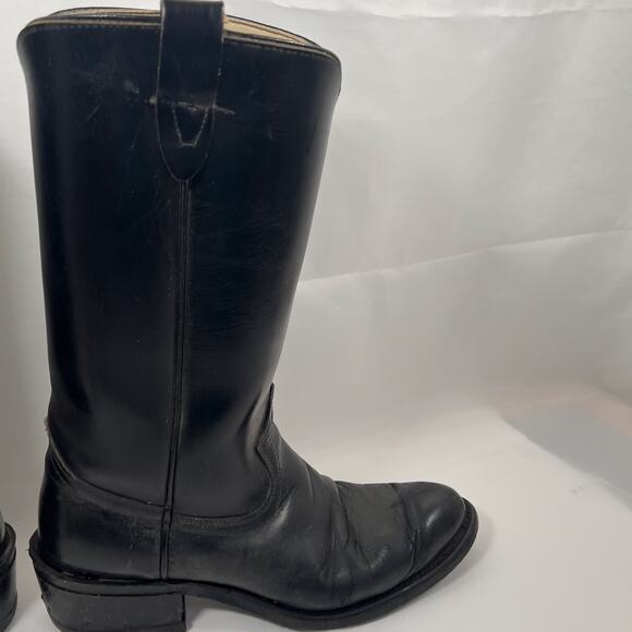Vulcan Men's Size 9D Black Leather Western Boots Oil Resistant - Picture 4 of 16